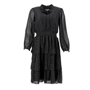 52Seven Long Sleeve Glitter Print Dress Size XL New with Tag MSRP $89